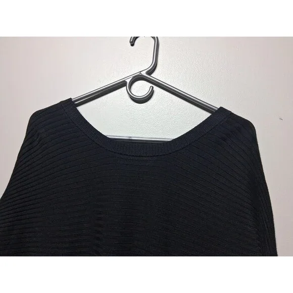 Love Token Black Asymmetrical Knit Sweater Dress Long Sleeve Size L/12 NWT - Picture 4 of 8